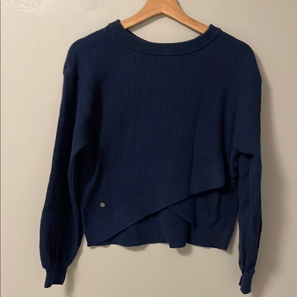 Lululemon Reversible Navy Ribbed Sweater - Picture 2 of 3